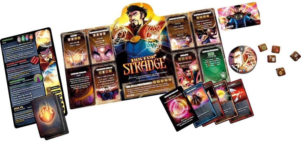 Marvel Dice Throne - Black Panther, Captain Marvel, Black Widow, Dr Strange