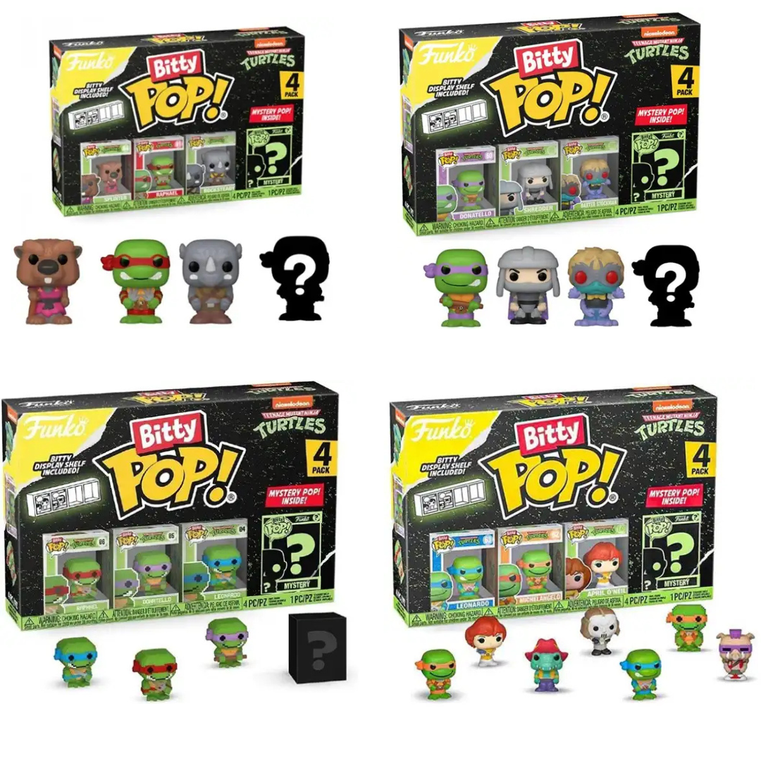 Lot de 4 Bitty Pop Tortue Ninja