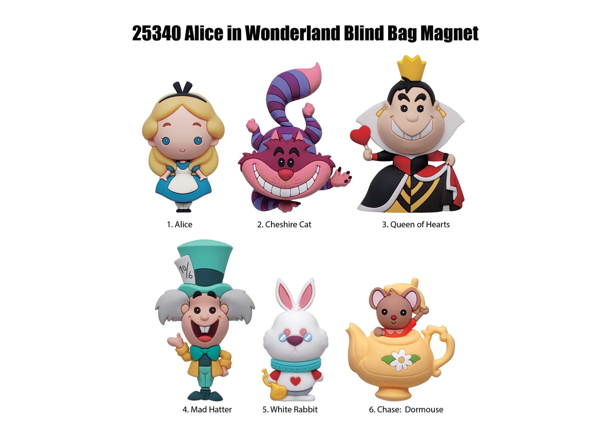 Pré-commande DISNEY ALICE - Serie 1 -3D Foam Magnets in blind bags