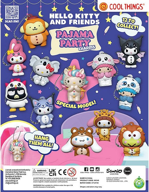 Capsule 65mm Hello Kitty Pajama Party Charms
