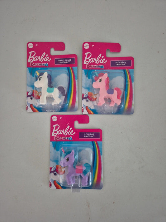 Lot de 3 Licornes Barbie Dreamtopia