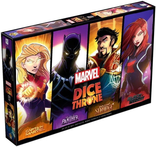 Marvel Dice Throne - Black Panther, Captain Marvel, Black Widow, Dr Strange