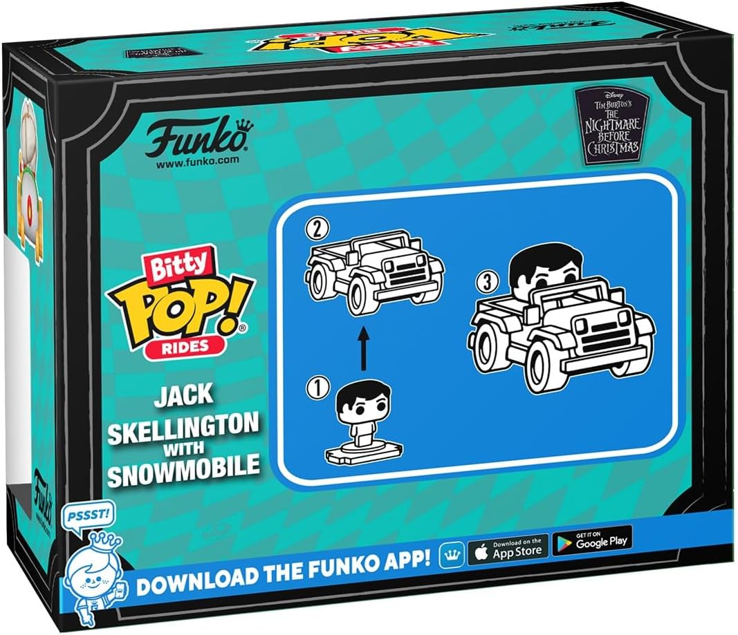 Bitty Pop Rides Jack Skellington with Snowmobile