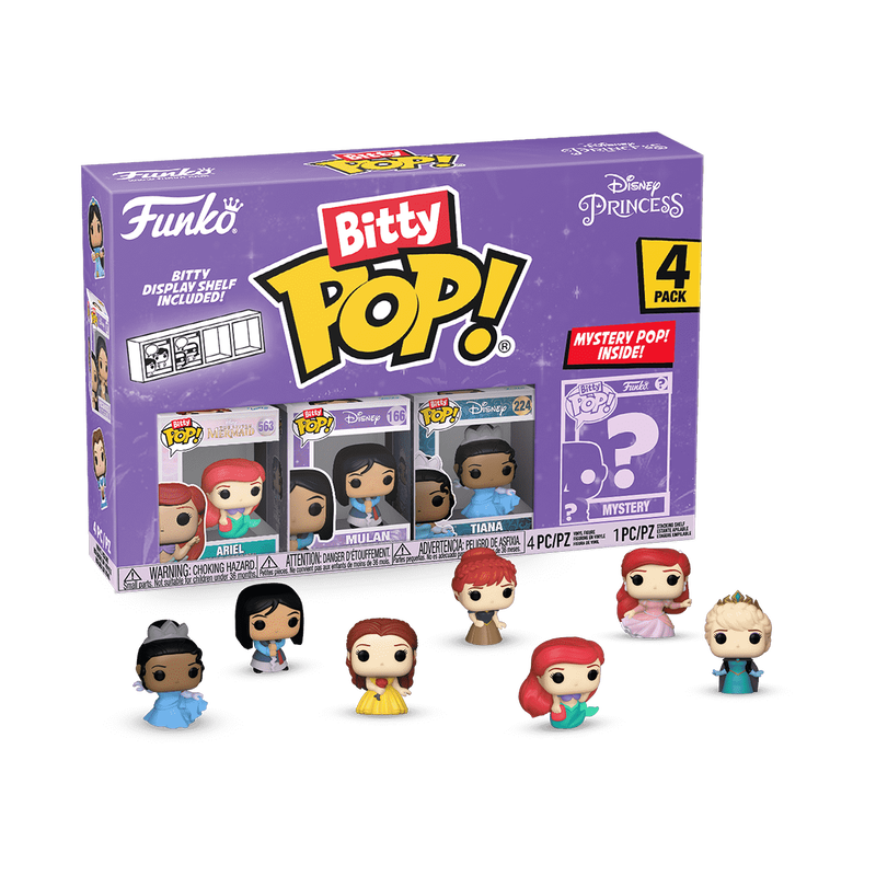 Bitty Pop! Disney Princesses - Ariel / Mulan / Tiana + Figurine Mystère