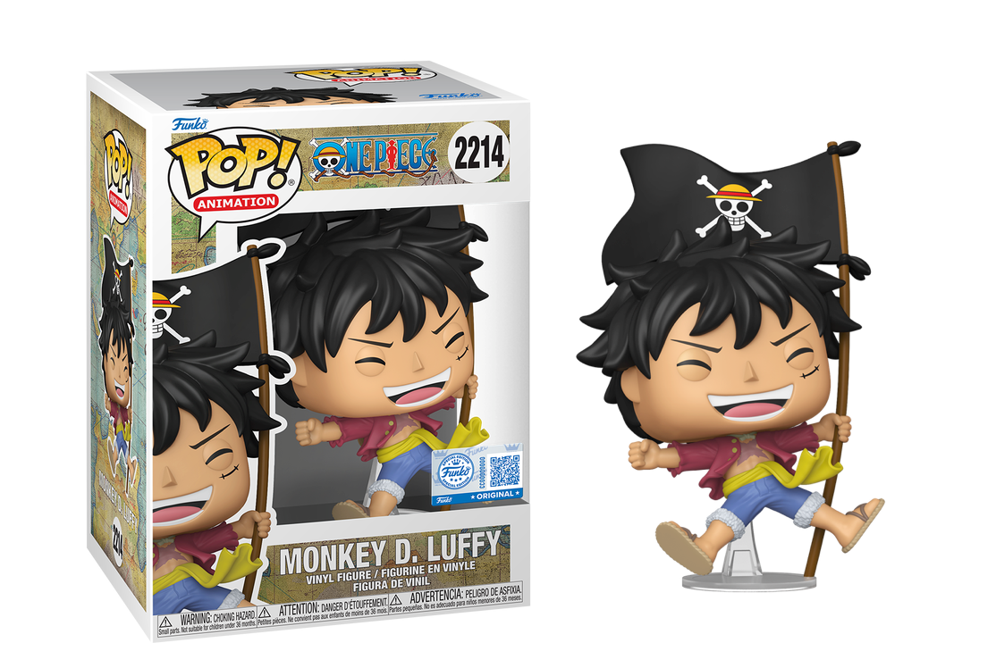 Pré-commande Pop ONE PIECE - POP Animation N° 2214 - Luffy avec Drapeau