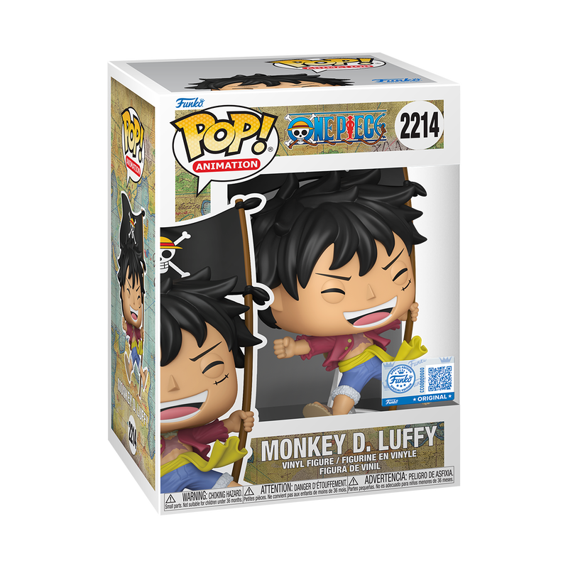 Pré-commande Pop ONE PIECE - POP Animation N° 2214 - Luffy avec Drapeau