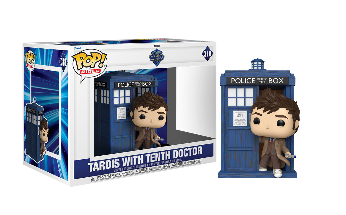 Pré-commande Pop DOCTOR WHO - POP Ride DLX N° 318 - Dixième Docteur avec TARDIS