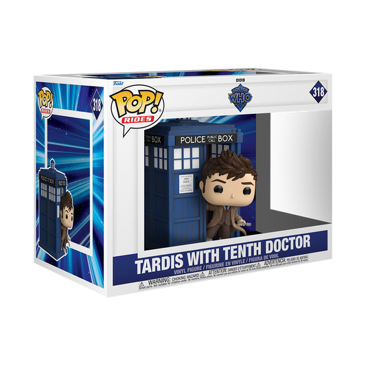 Pré-commande Pop DOCTOR WHO - POP Ride DLX N° 318 - Dixième Docteur avec TARDIS