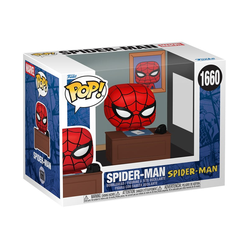Pré-commande Pop MARVEL MEME - POP Premium N° 1660 - Spider-Man avec bureau