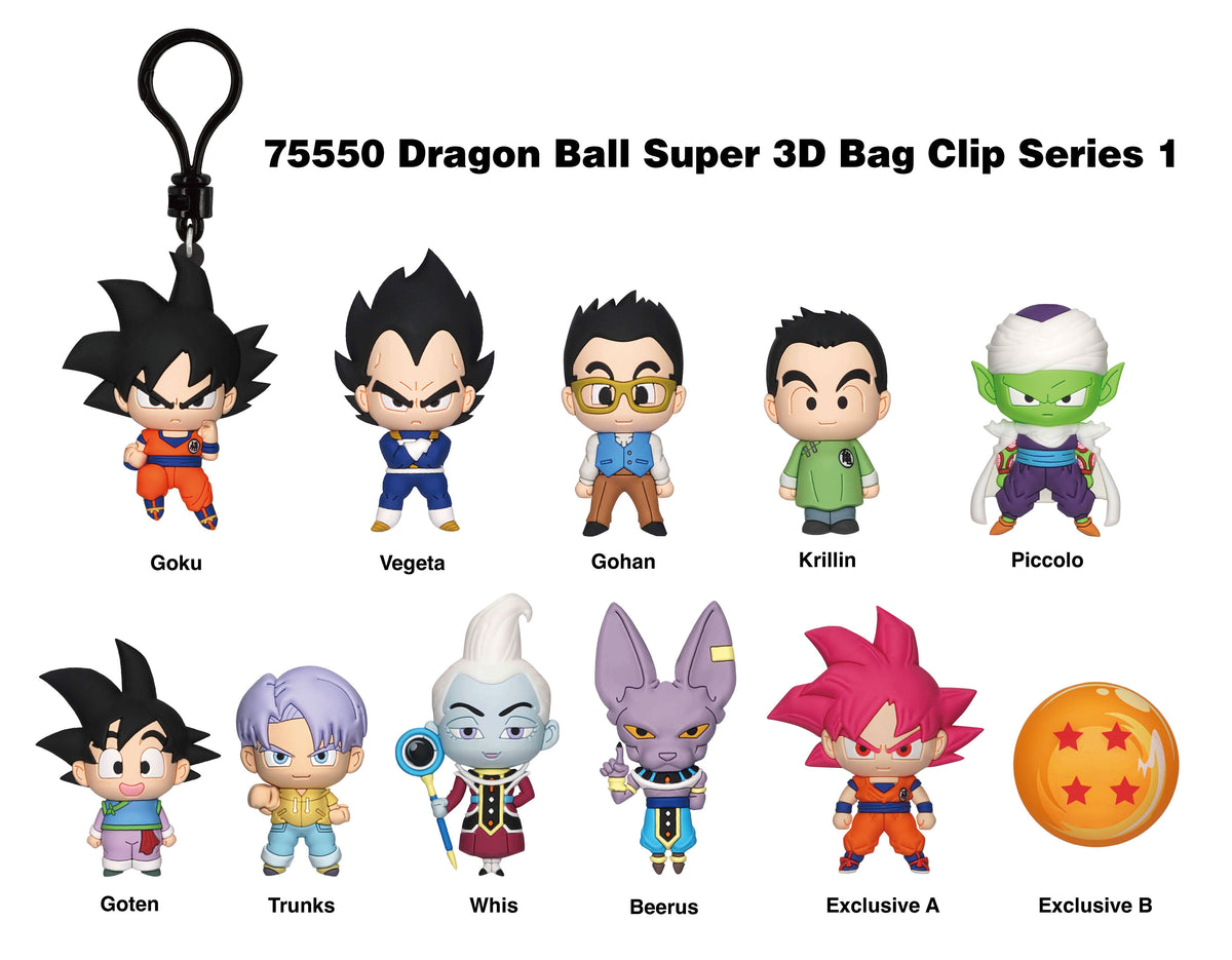Pré-commande Bag Clip DRAGON BALL SUPER - Series 1 - 3D Foam Bag Clip