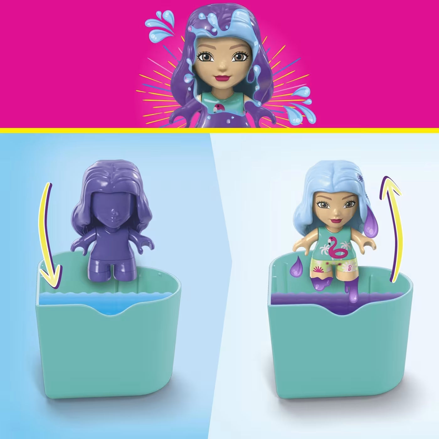 MEGA Barbie Color Reveal Surf et Baignade