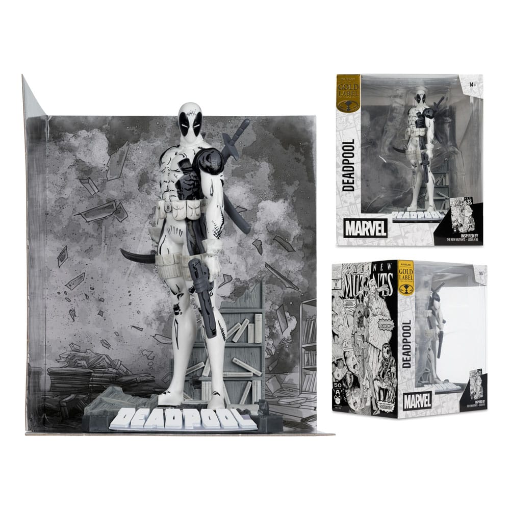 McFarlane Deadpool (The New Mutants #98) (Line Art) (Gold Label) 17 cm