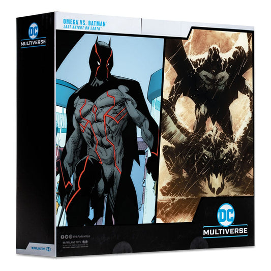 Pack de 2 figurines Mc Farlane Omega (Unmasked) & Batman (Bloody)